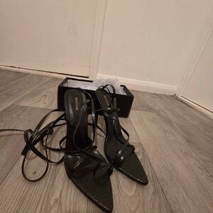 Chic Black Strappy Heels